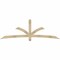 Ekena Millwork Davenport Rough Sawn Timber Gable Bracket, Douglas Fir, 96"W x 32"H x 2"D x 4"F, 8/12 Pitch GBW096X32X0204DAV00RDF - alternate 1